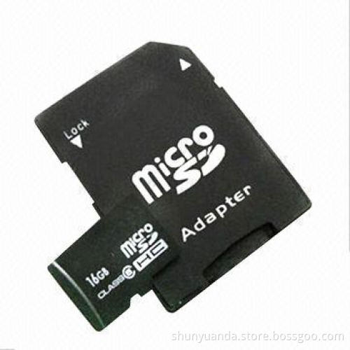 SD cards with 1, 2, 4, 8, 16 and 32GB capacities and data retention of 10 years